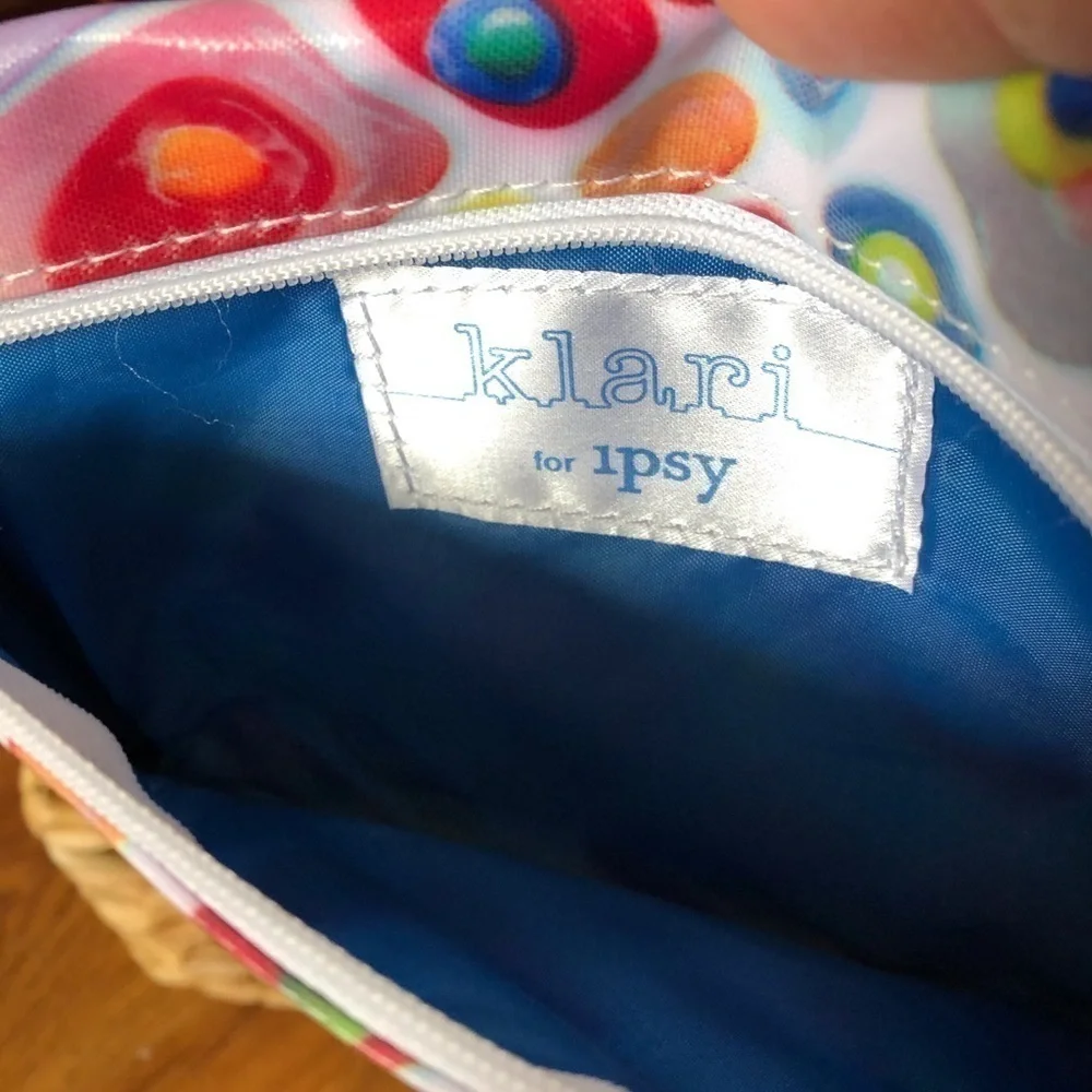 Klari for Ipsy abstract dot small cosmetic bag